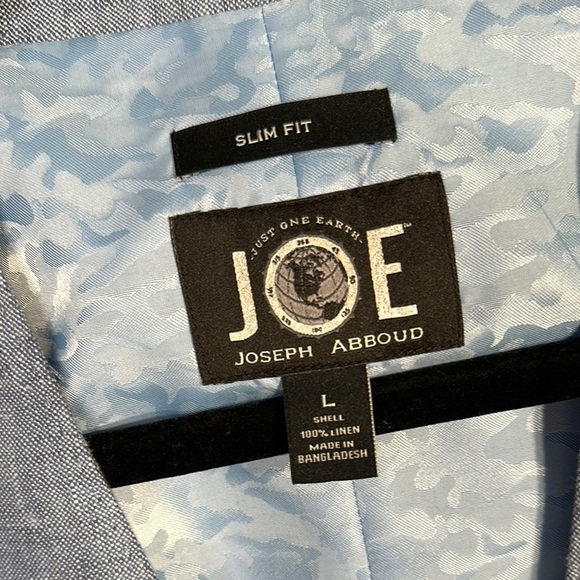 Men’s Joseph Abboud Joe 100% Linen Soft Blue Vest - Picture 2 of 7